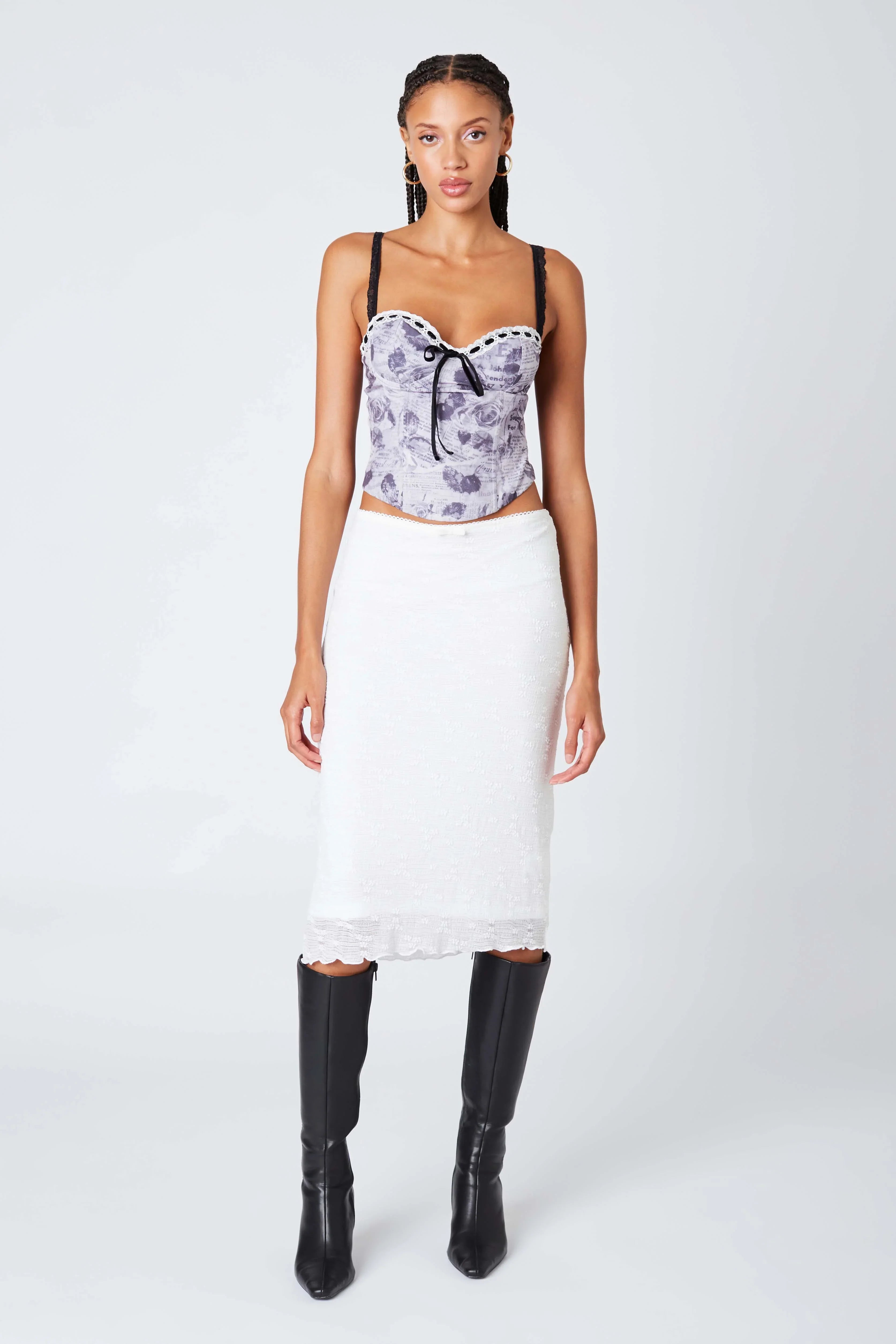 Sheer Midi Skirt