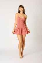 Gingham Cut Out Mini Dress
