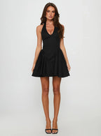 Karisse Halter Mini Dress Black