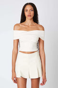 Criss Cross Off The Shoulder Top