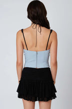 Ribbon Front Corset Top