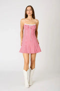 Milkmaid Gingham Mini Dress