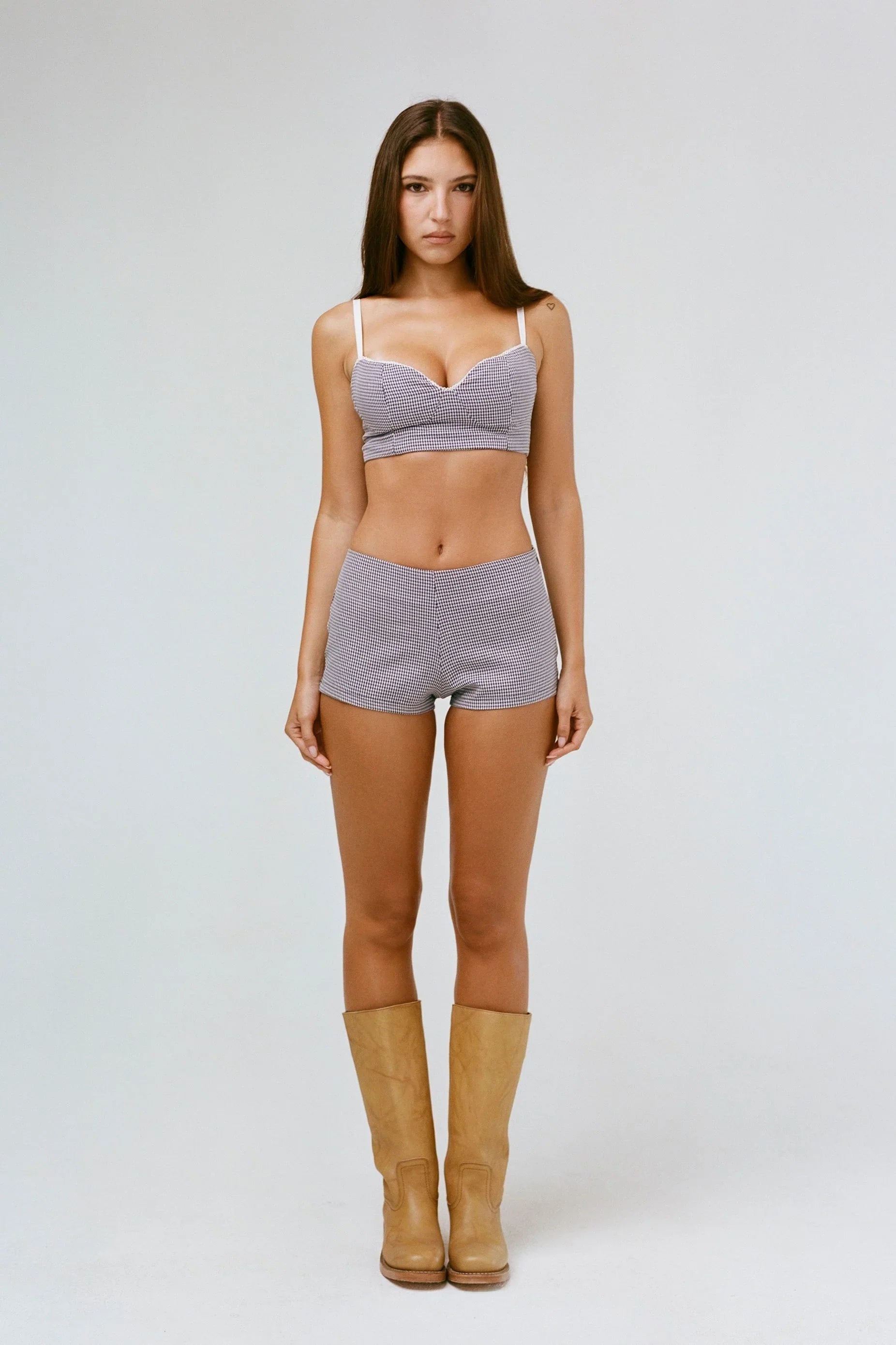 THE CARRIE SHORT IN GINGHAM