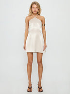 Gardens Of Eden Halter Mini Dress Champagne