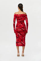 Bare Body Off-Shoulder Midi Dress