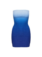 Murphies Strapless Mini Dress Blue Ombre