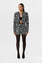 Geometric Sequin Mini Skirt
