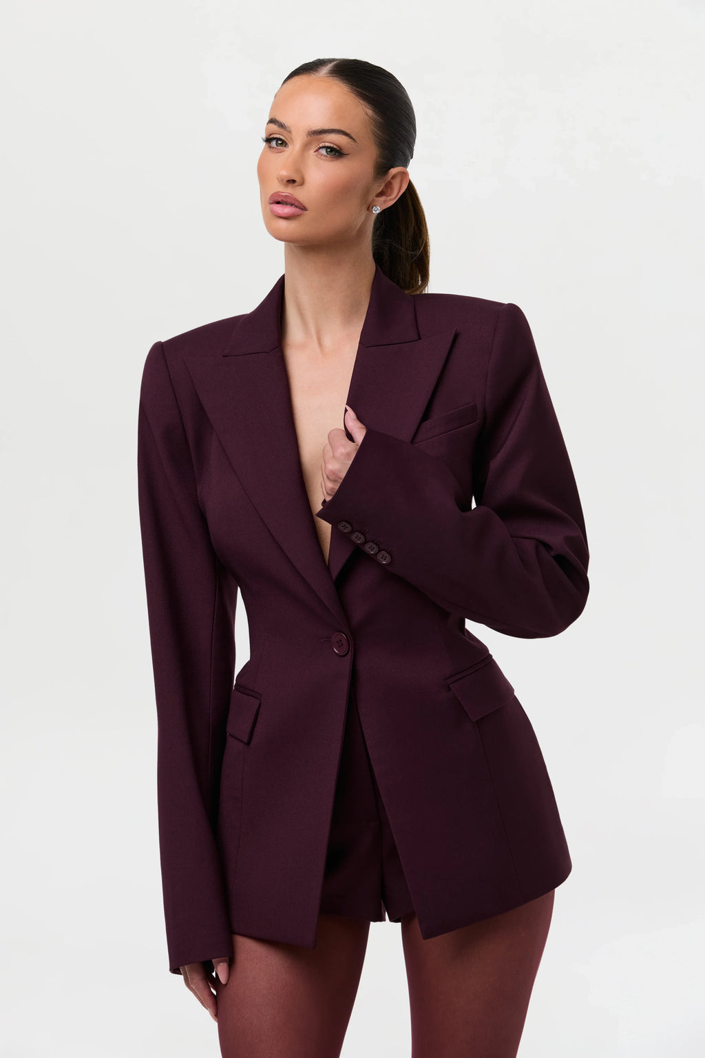 High Waist Suited Shorts