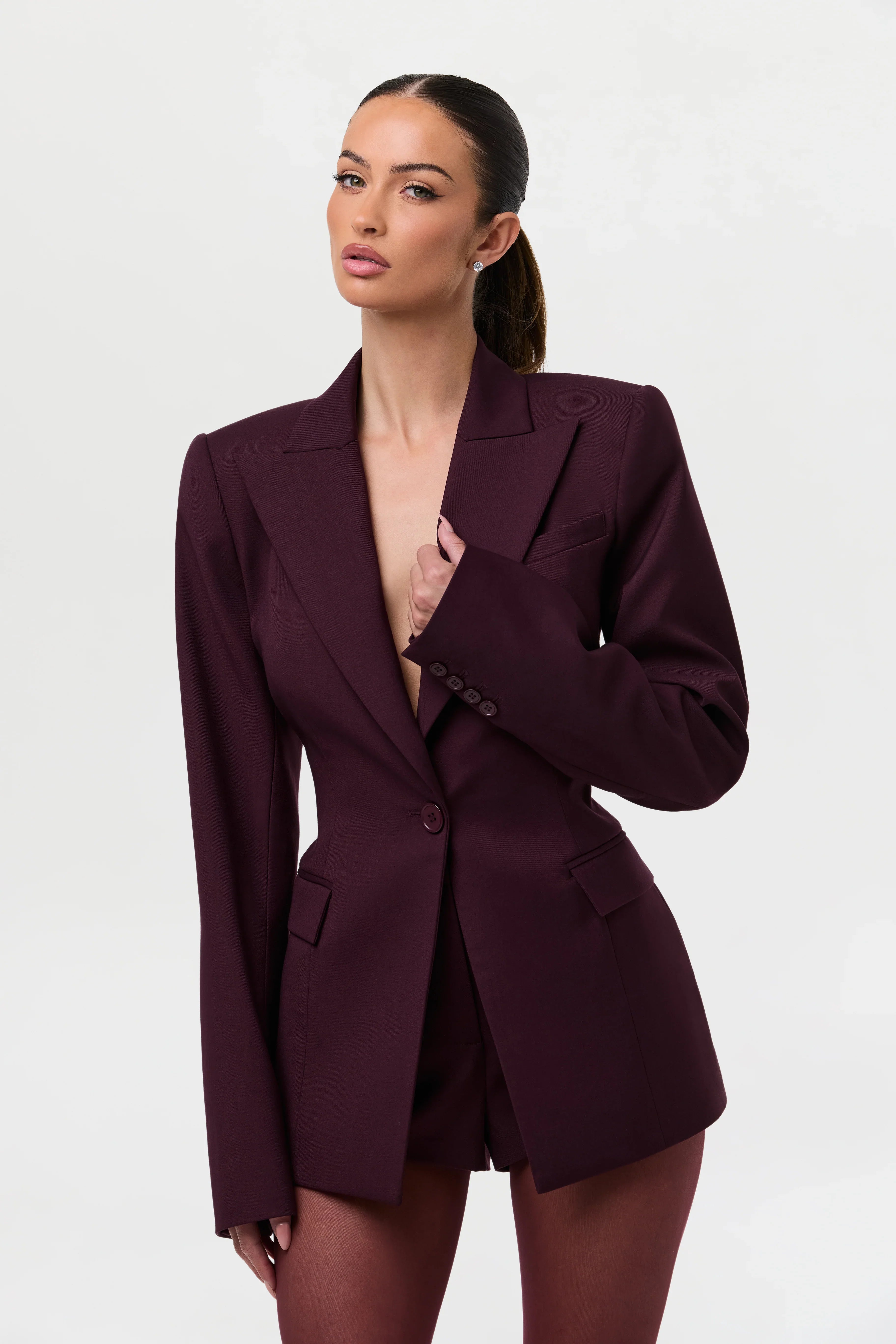 High Waist Suited Shorts