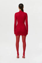 Stretch Lace Scallop Mini Dress