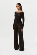 Burnout Wide-Leg Pant