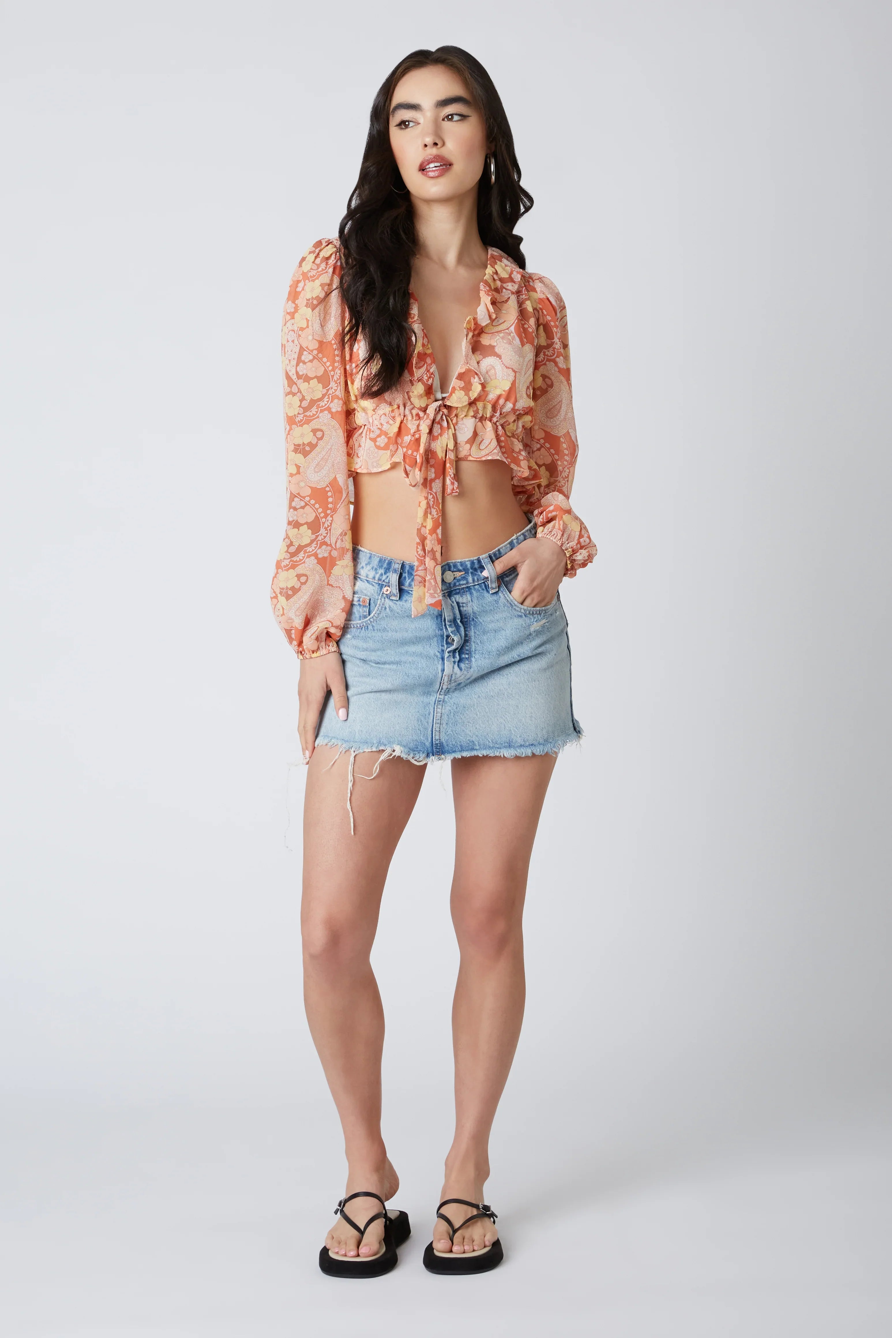Retro Chiffon Blouse