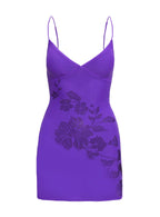 Harlequin Mini Dress Purple