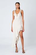 Satin High-low Midi Dress