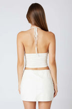 Lace Ruffle Halter Top