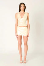 Allover Sequin Mini Skirt