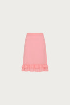 Frill Midi Skirt | Coral