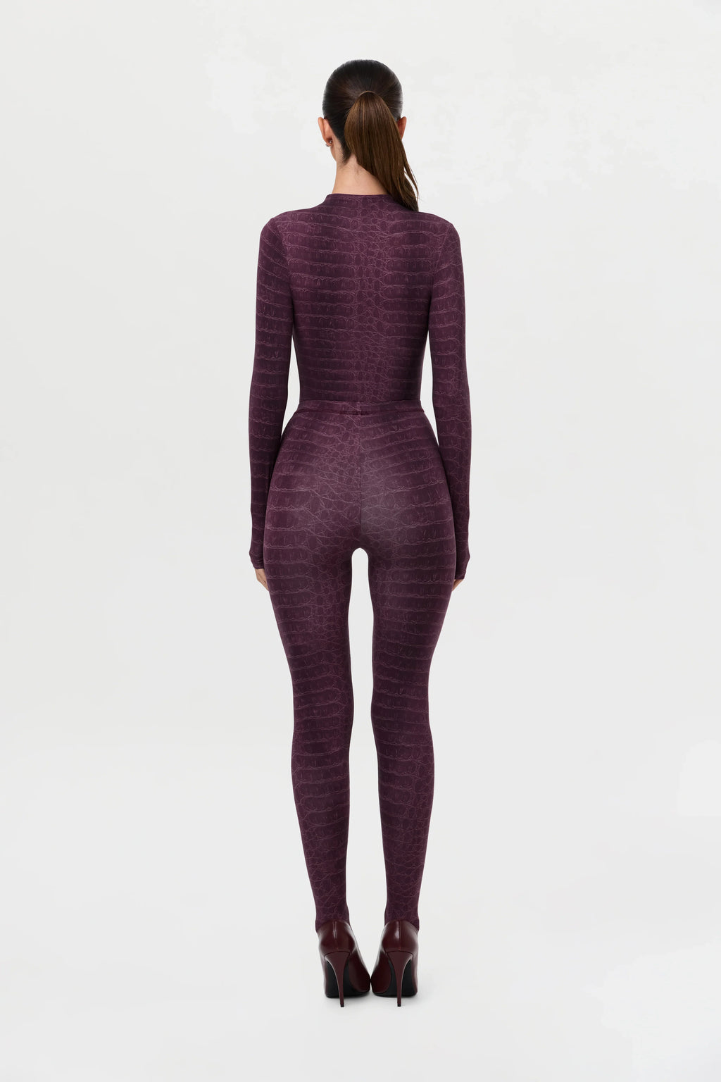 Naked Print Mock Neck Top