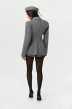 Chevron Suited Hot Pants