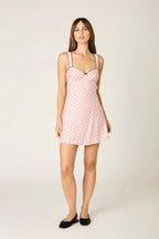 Dotted A-line Mini Dress