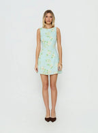 Alfalfa Mini Dress Blue Floral