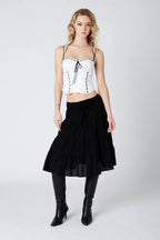 Tiered Midi Skirt