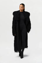 Knit Shaggy Loop Coat