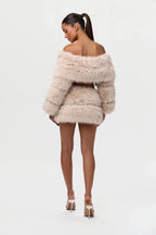 Faux Fur Pelted Mini Skirt
