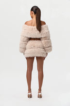 Faux Fur Pelted Mini Skirt