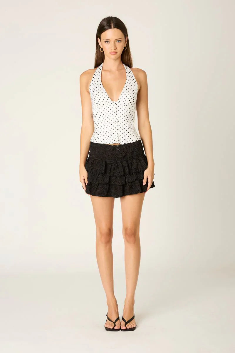 Tiered Ruffle Mini Skirt