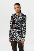 Geometric Sequin Mini Skirt