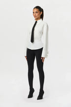 Shirting Contour Button Up Top