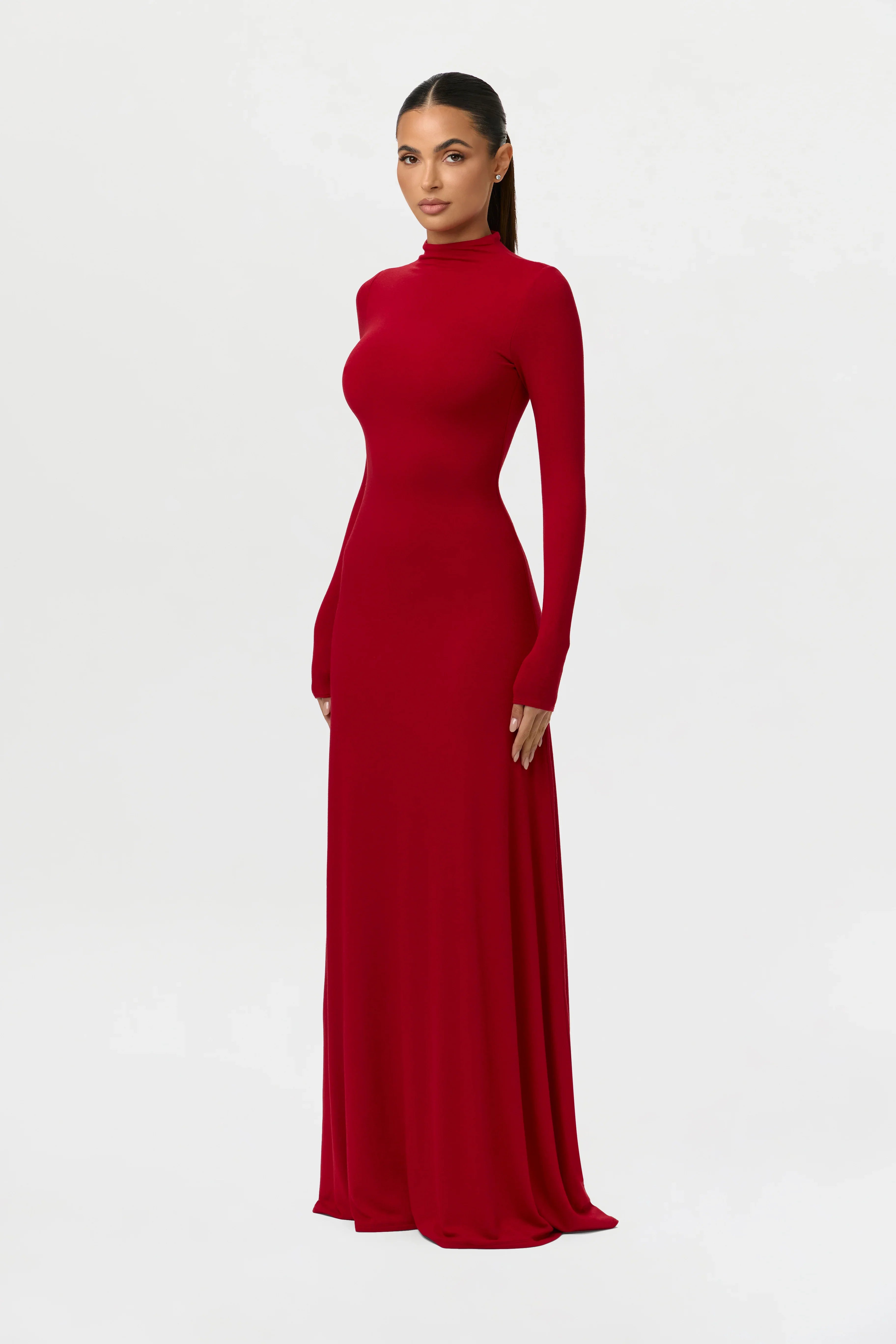 NW Mock Neck Maxi Dress