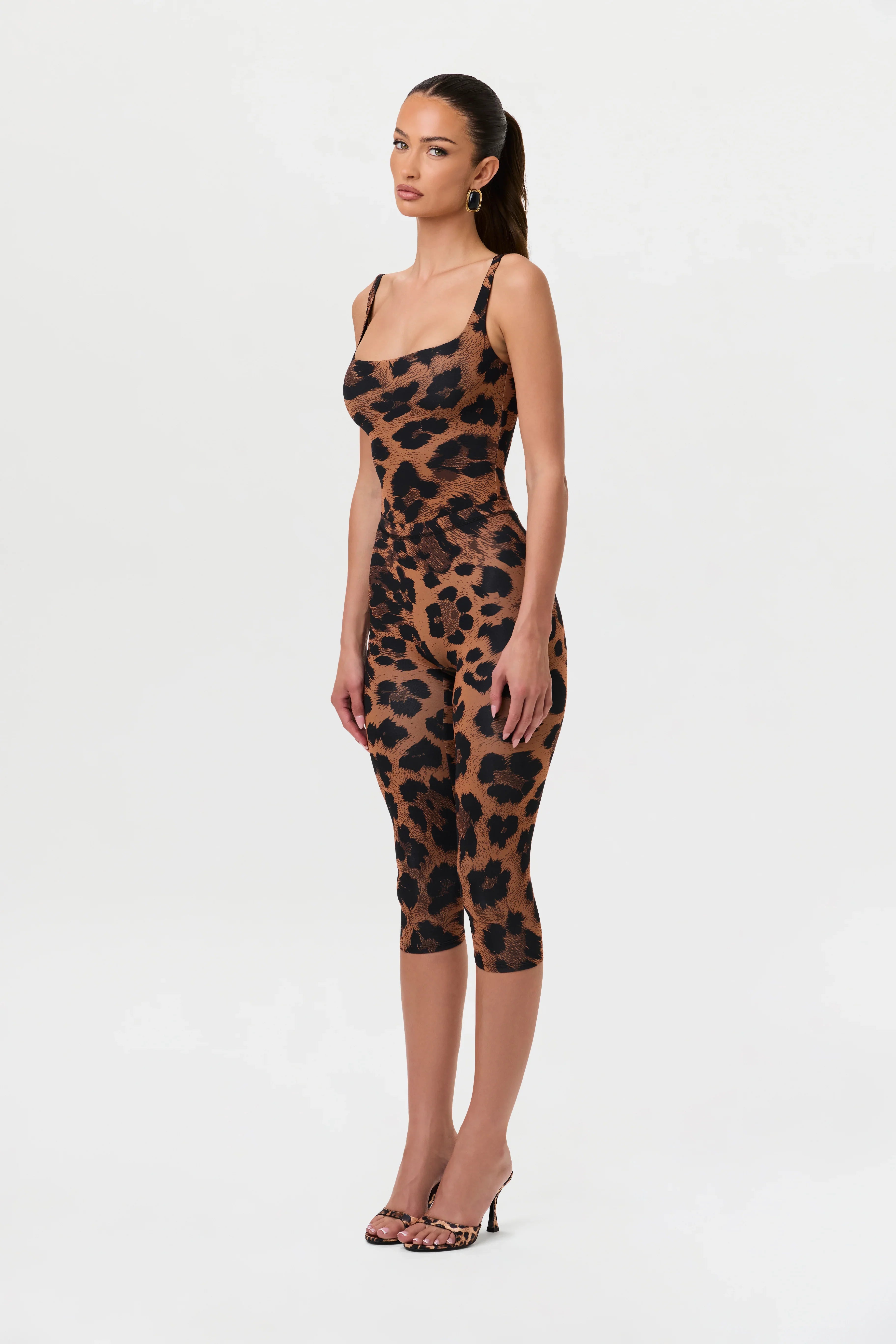 Naked Print Capri Leggings