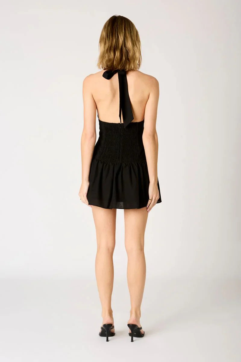 Dropwaist Halter Mini Dress