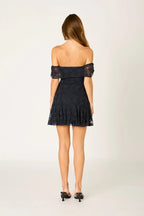 Off The Shoulder Lace Mini Dress