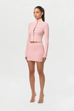 Knit High Waist Mini Skirt