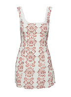 Maris Mini Dress Cream / Pink