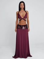ALUNA TOP BURGUNDY