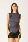 Stretch Jersey Open Back Top