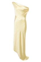Yvette Slip Maxi Dress With Asymmetrical Hem - Butter