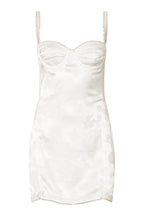 Satin Jacquard Bustier Dress