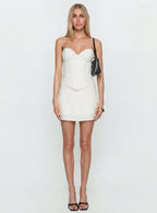 Loryn Sweetheart Corset Mini Dress White