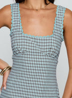 Dasha Mini Dress Blue / Brown Check