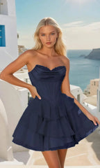Strapless Short Homecoming Dress