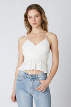 Peplum Low Back Top