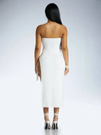 Smooth Bandeau Midi Dress