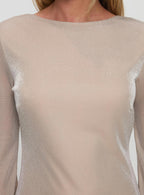 Supanova Long Sleeve Mini Dress Champagne