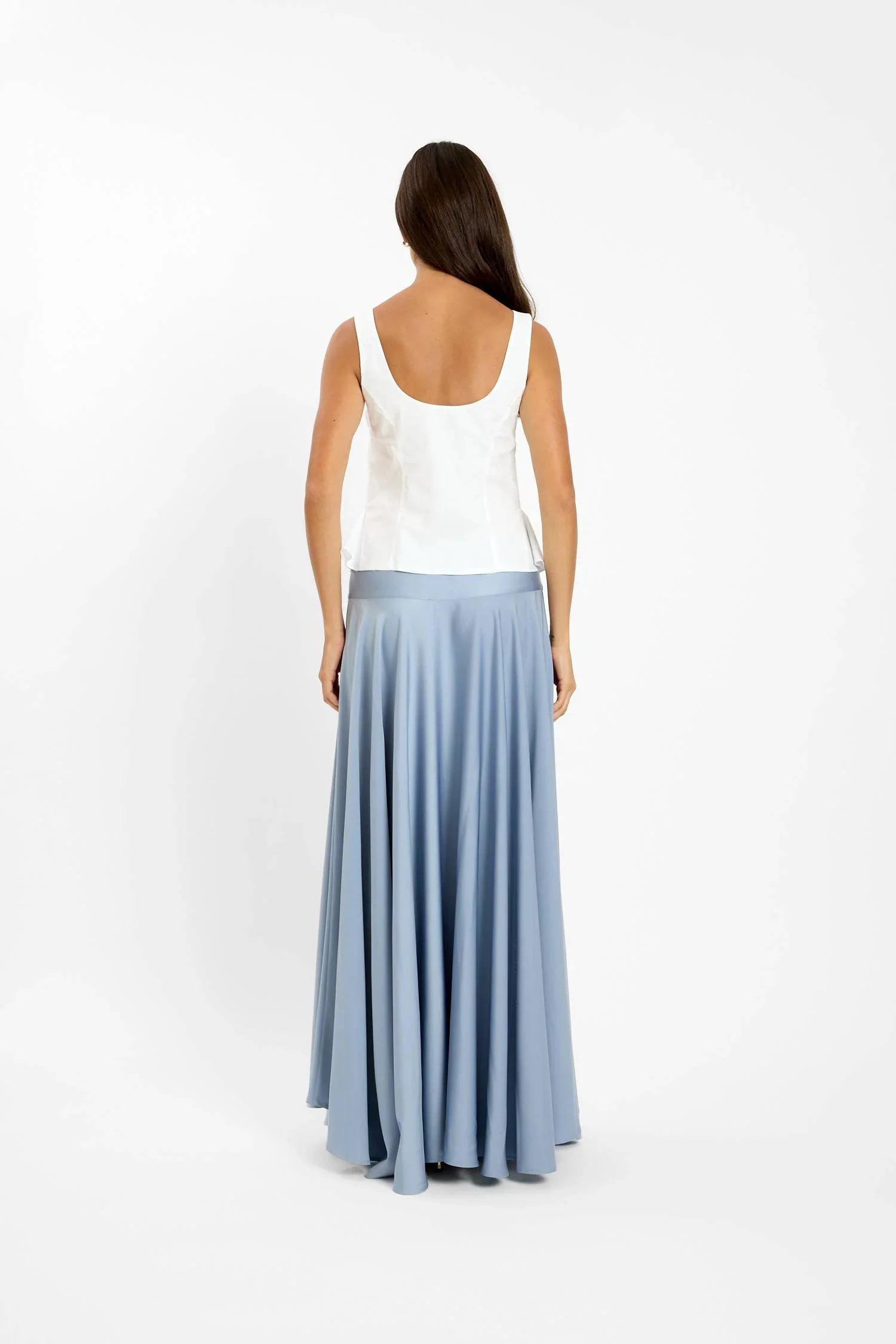 Pre-order: Basque Full Skirt | Ice Blue