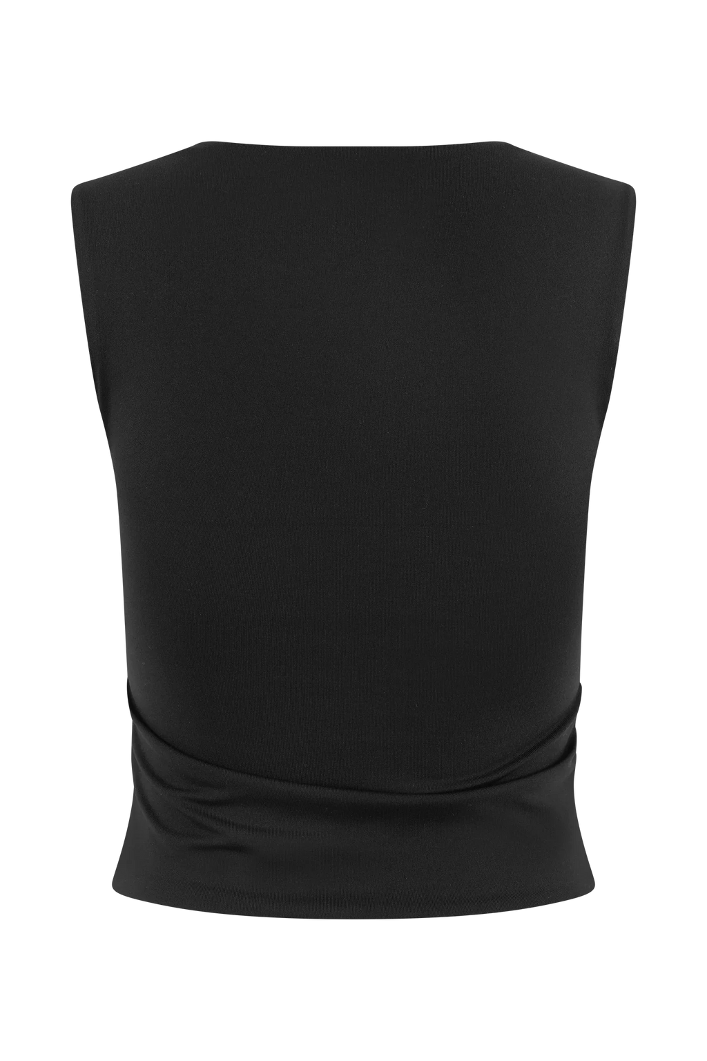 Linley Recycled Nylon Long Line Top - Black